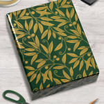 Gold Leaves on Dark Green